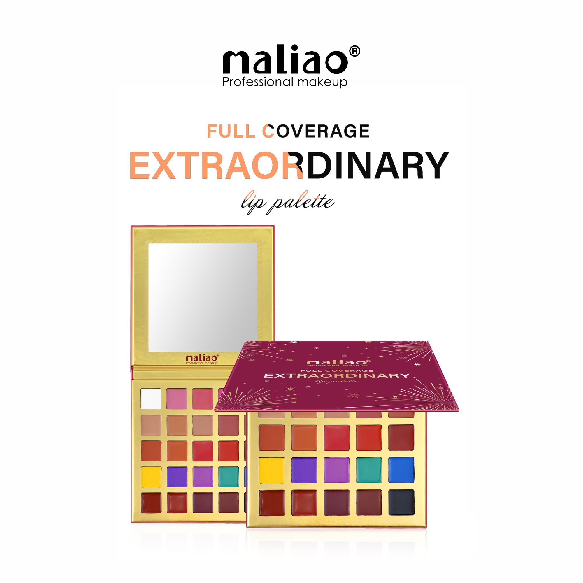 Maliao Matte Extraordinary Full Coverage Lip Palette - 25 Stunning Colors for Every Occasion - Maliao Makeup